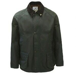 John Partridge Unisex Landowner Cotton Wax Barn Jacket Sage Corduroy XS NEW